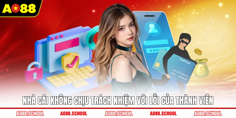 Nhà cái không chịu trách nhiệm với lỗi của thành viên